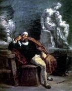 Michelangelo in his Studio giclee art print