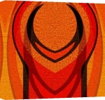 Erin Rafferty art print - Ochre Flame poster