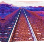 Erin Rafferty art print - On the Rails poster