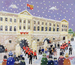 Snow at Buckingham Palace art print