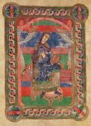 St. Radegund on a throne from the 'Life of St. Radegund' giclee art print