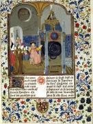The household admiring the master's rare clock from a treatise on morality giclee art print
