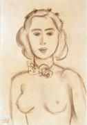 Donna a seno scoperto art print