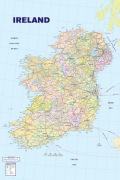 Map of Ireland art print