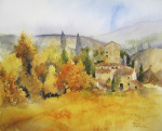 Autumn Colours, Tuscany giclee art print