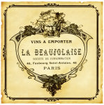 Beaujolaise Wine Label giclee art print