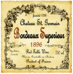 Bordeaux Wine Label giclee art print