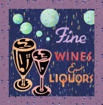 Fine Wines & Liquors giclee art print