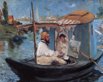 Monet Floating in his studio art print