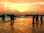 People watching Sunset giclee art print