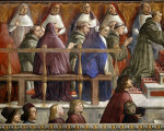 Confirmation of Saint Francis by Pope Honorius III giclee art print