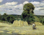 Grain harvest in Montfoucault giclee art print