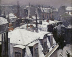 Rooftops in the snow giclee art print