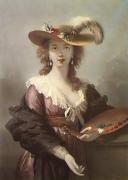 Self Portrait in a Straw Hat (Restrike Etching) art print