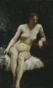 Study of a female nude giclee art print