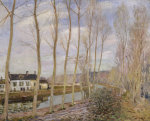 The canal of the river Loing giclee art print
