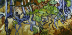Tree roots and tree trunks giclee art print
