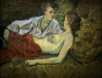 Two girlfriends giclee art print