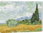 Vincent Van Gogh art print - A Wheatfield With Cypresses, 1889 poster