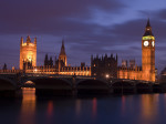 England,London,Westminster bridge at dusk giclee art print