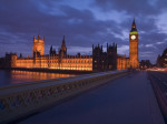 England,London,Westminster bridge at night giclee art print