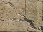 Notes in crevice of Wailing Wall, full frame, Jerusalem, Israel giclee art print
