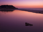 Suntset reflection in water, Palmachim Beach, Israel giclee art print