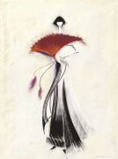Lady Red Fan II art print