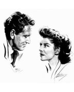 Tracy and Hepburn from the old Brown Derby on Hollywood Boulevard giclee art print