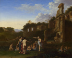 A Woman bathing in a Stream giclee art print