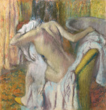 After the Bath, Woman drying herself giclee art print