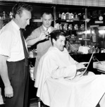 Barbers shop, Streatham 1960 giclee art print