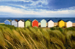 Beach Huts, Southwold art print