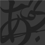 Black on Black art print