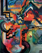Colored composition (Hommage a Sebastin Johann Bach) giclee art print
