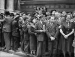 Crowds wait for declaration of war, Downing Street 1939 giclee art print