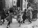 Dancing to a barrel organ, London 1941 giclee art print