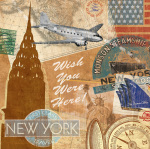 Destination, New York art print