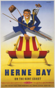 Herne Bay - Man with Deckchair art print