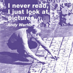 I never read, I just look at pictures (color square) giclee art print