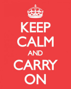 Keep Calm and Carry On (Red) art print
