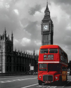 London Red Bus art print