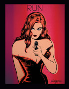 Run giclee art print