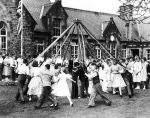 School Maypole dance, 1955 giclee art print