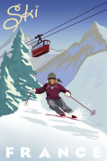 Ski France giclee art print