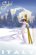 Ski Italy giclee art print