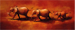 Three African Elephants art print