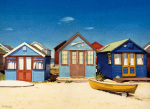 Three Beach Huts art print