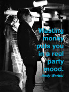 Wasting money puts you in a real party mood giclee art print