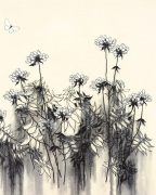 White Flowers art print
